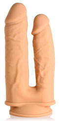 Fleshstixxx Silicone Dbl Dildo Tan