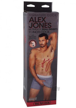 Signature Dildos Alex Jones Ultraskyn 11 In. Dual Density Dildo With Removable Vac-u-lock Suction Cup