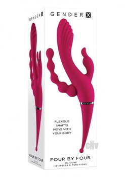 Gender X Four By Four Multi Stimulator Burgundy