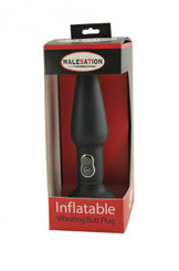 Inflatable Vibrating Butt Plug Black