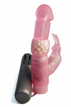 Rabbit Vibrator Pearl Pink Elastomer Adult Sex Toys