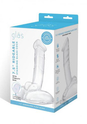 Glas 7.5" Rideable Standing Penis W/stability Base