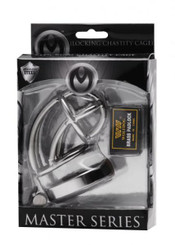 Captus Stainless Steel Locking Chastity Cage by Master Series