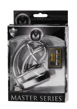 Captus Stainless Steel Locking Chastity Cage by Master Series