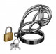 Captus Stainless Steel Locking Chastity Cage by Master Series - view 3