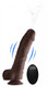 Loadz 8.5in Vibrating Dildo Fluid-compatible Dark - view 3