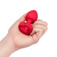 B Vibe Vibrating Heart Shaped Jewel Plug M/L Red - view 3