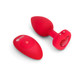 B Vibe Vibrating Heart Shaped Jewel Plug M/L Red - view 5