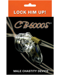 CB-6000S 2 1/2 Chastity Cage & Lock Set - Clear
