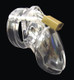CB-6000S 2 1/2 Chastity Cage & Lock Set - Clear - view 2
