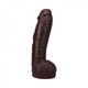 The Realistic Penis Hung 12 In. Ultraskyn Vac-u-lock Dildo Chocolate