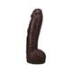The Realistic Penis Hung 12 In. Ultraskyn Vac-u-lock Dildo Chocolate - view 2