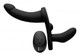 Double Take 10X Double Penetration Vibrating Strap-On Harness Black - view 2