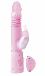 Remote Control Thrusting Rabbit Vibrator Pearl Sex Toy