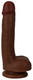 Thinz 7 Inch Slim Dildo with Balls - Dark