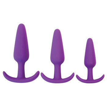 Rump Rockers 3 Piece Silicone Anal Plug Set - Purple by Gossip