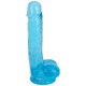 7 Inch Slim Stick with Balls Berry Ice Dildo by LolliPop Dildo