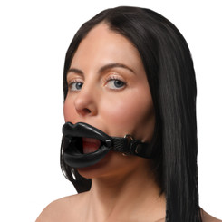 Juicy Lips Silicone Open Mouth Gag - Black by Master Series