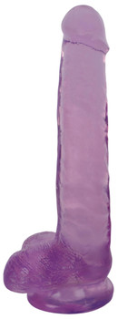 8 Inch Slim Stick with Balls Grape Ice Dildo by LolliPop Dildo