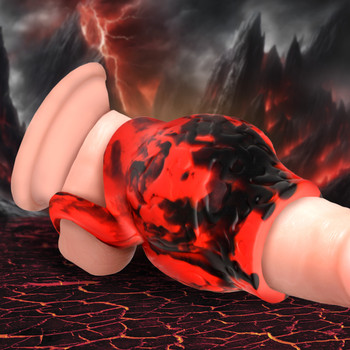 Hell Hound Silicone Girth Enhancer with Ball Strap - Large by Creature Dildos