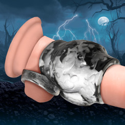 Night Prowler Silicone Girth Enhancer with Ball Strap - Large by Creature Dildos