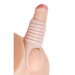 Really Ample Ribbed Penis Enhancer Sheath by Size Matters
