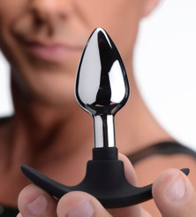 Dark Invader Metal and Silicone Anal Plug - Small by Master Series
