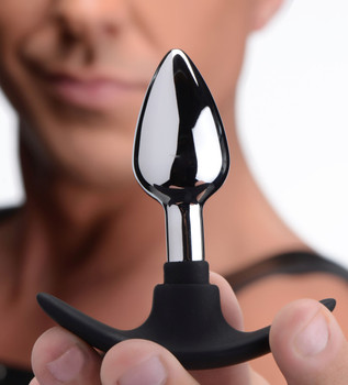 Dark Invader Metal and Silicone Anal Plug - Small by Master Series