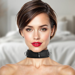 Neoprene Bondage Collar with D-Rings by Frisky