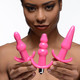 Thrill Trio Anal Plug Set - Pink by Frisky