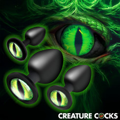 Creature Eyes Green Eye Silicone Butt Plug Set by Creature Dildos