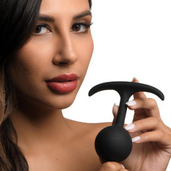 Premium Silicone Round Weighted Anal Plug - Large by Heavy Hitters