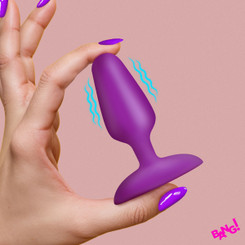 Flexible Vibrating Silicone Butt Plug - Purple by Bang!
