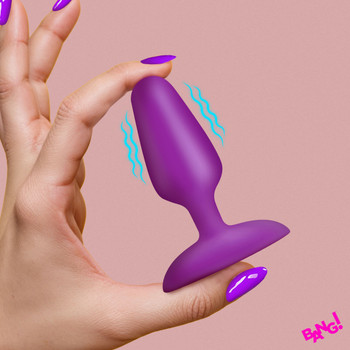 Flexible Vibrating Silicone Butt Plug - Purple by Bang!