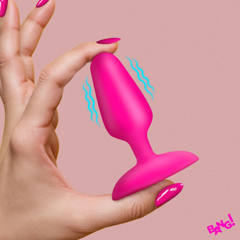 Flexible Vibrating Silicone Butt Plug - Pink by Bang!