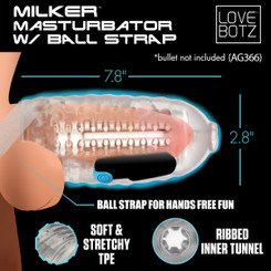 Milker Masturbator with Ball Strap by Lovebotz