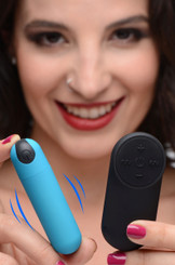 Vibrating Bullet with Remote Control - Blue by Bang!