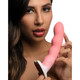 Wavy Silicone Pink and White Dildo by Simply Sweet