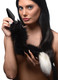 Large Anal Plug with Interchangeable Fox Tail - Black and White by Tailz