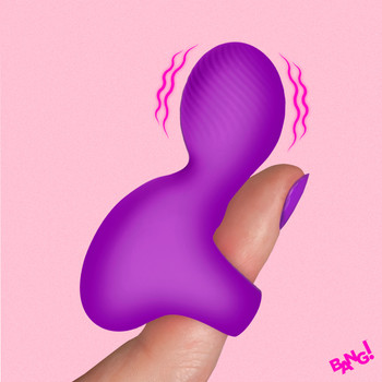 Silicone Finger Vibrator - Purple by Bang!