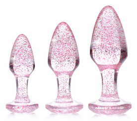 Glitter Gem Anal Plug Set - Pink by Booty Sparks