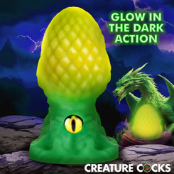 Eye of the Dragon Silicone Butt Plug - Green by Creature Dildos