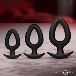 Pop Plugs 3 Piece Hollow Silicone Anal Trainer Set by Master Series