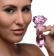 Pink Rose Glass Anal Plug - Medium by Booty Sparks