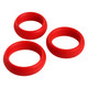 3 Piece Silicone Erection Ring Set - Red by Trinity Vibes