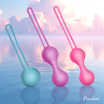 Silicone Weighted Kegel Ball Set by Passion Lubricants