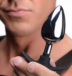 Dark Invader Metal and Silicone Anal Plug - Large