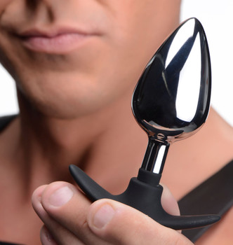 Dark Invader Metal and Silicone Anal Plug - Large by Master Series