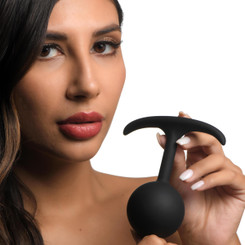 Premium Silicone Round Weighted Anal Plug - XL by Heavy Hitters