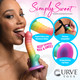 Ribbed Rainbow Silicone Dildo by Simply Sweet